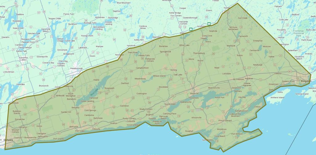 Service Area Map | Dekeyser Excavating